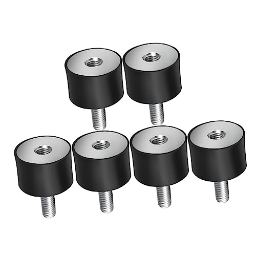 MUCKLILY Rubber Isolator Mounts Set 6 Pcs M8 Thread Vibration Absorbers Noise Reduction for Motor Stabilization