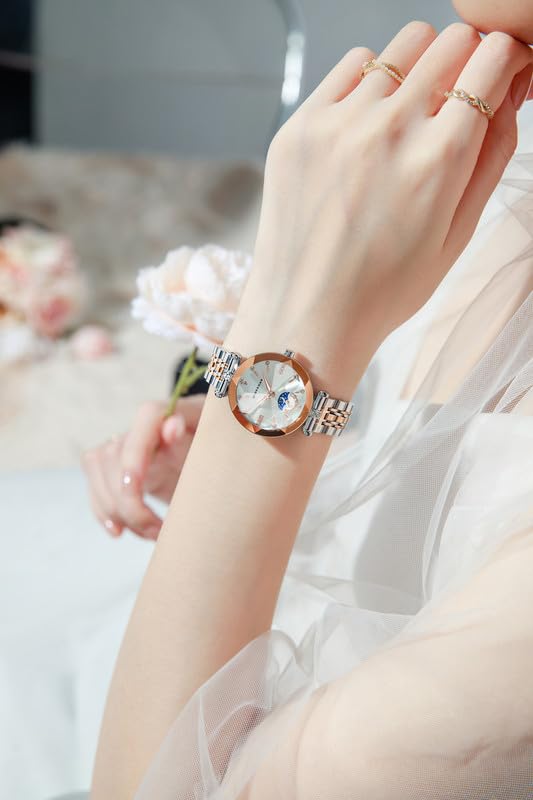 Image of Giordano Premium Watch for Women - Elegant Round Cut Glass Dial with Stainless Steel Strap & Quartz Movement