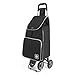 Metaltex Aloe Carro de Compra con 4 Ruedas, Tela, Negro, 120x60x6 cm