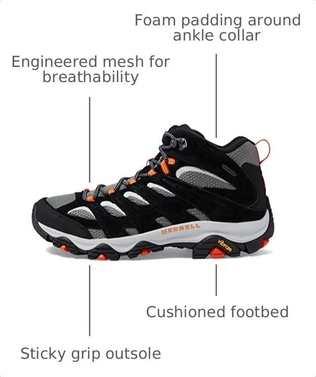 Image of Merrell Men's Moab 3 Mid Waterproof Hiking Boots