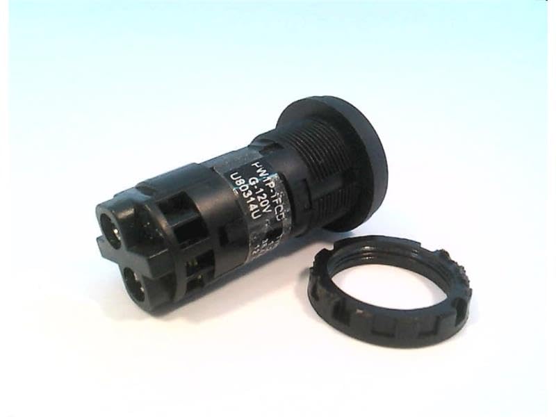 IDEC HW1P-1FQD-G-120V 120 V AC/DC, 22 MM Diameter, Assembly, Finger Safe, Flush, Full Voltage, Green, HW Series, LED LAMP, Pilot Light, Round Plastic Bezel