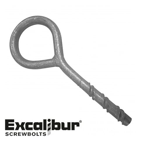 Excalibur Scaffold Ring Bolt 12mm Screw Ringbolt Mechanical Zinc Scaffolding M12 x (190mm) 100mm, 52mm Eye Diameter (2) - Image 2