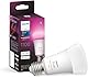 Philips Hue White & Color Ambiance E27 LED Lampe (1100 lm), TESTSIEGER Stiftung Warentest (01/2024), dimmbare mit 16 Mio. Farben, smarte Lichtsteuerung über Sprache und App, 1er Pack