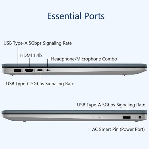 Image of HP 17.3 inch HD+ Touchscreen Laptop, Intel Core Ultra 7 255U (12-Core, Up to 5.2GHz), 8GB DDR5 RAM, 256GB SSD, Copilot AI, Backlit Keyboard, Fingerprint Reader, WiFi 6, Windows 11 Home