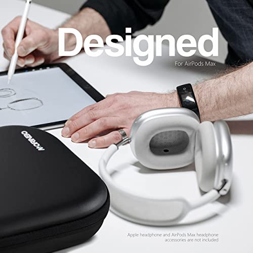 Morinbo Hard Storage Case For Airpods Max, Travel Carrying Headphone Case With Sleep Mode & Mesh Pocket, Airpods Max Protective Portable Storage Bag – Matte Pu #TOP6