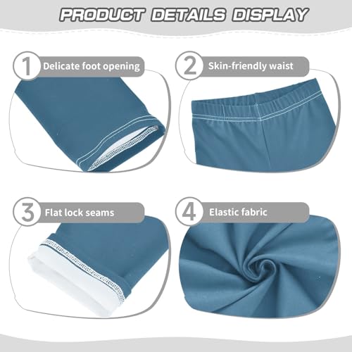 DOMIKING Cerulean Girl's Leggings Pants Kids' Yoga Pants Stretchy Dancing Bottoms 4 Years3