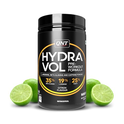 QNT Hydravol Pre-Workout Supplement | 400g | Citron | Instant Energy & Quick Muscle Pump | Beta-Alanine & Caffeine For Enhanced Focus & Muscle Strength