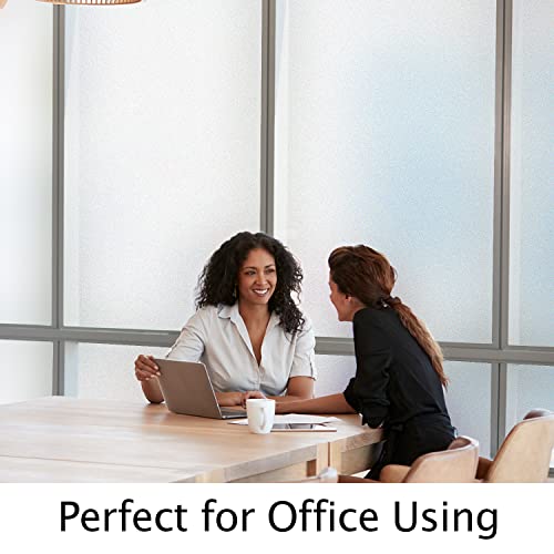 Hidbea Frosted Window Privacy Film Heat Control Uv Blocking, Static Cling Non-Adhesive Reusable Door Coverings For Bathroom Home Office (Frosted 29.5 Inch X 6.5 Feet) #TOP3