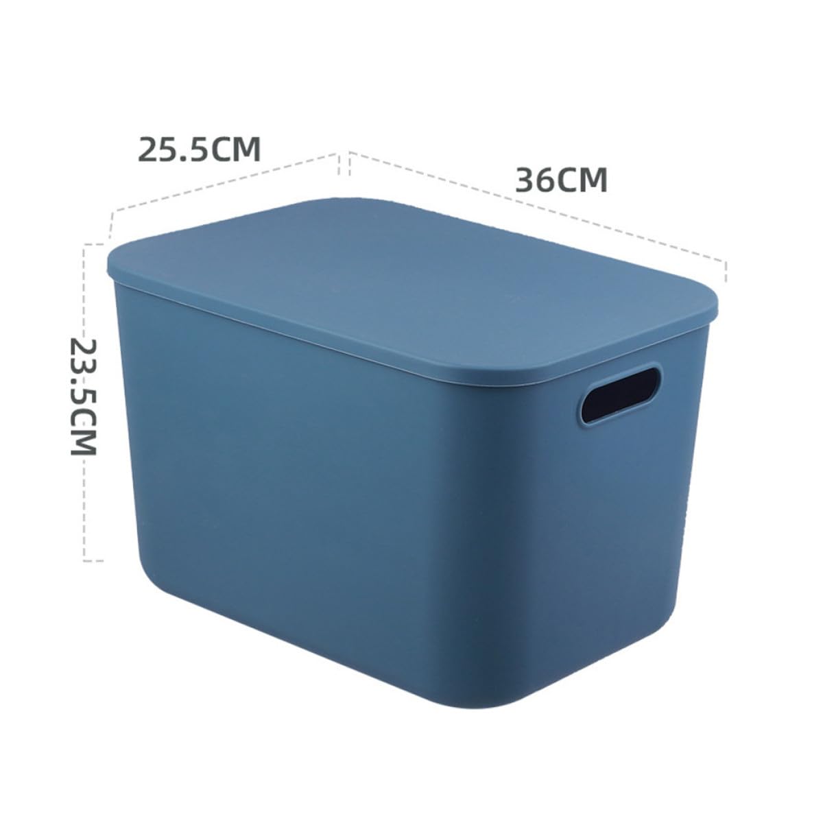 Scatola Organizer per Cosmetici Grande in Pp Blu con Manico Robusto | Contenitore Capiente, Coperchio Incluso, per Bagno e Cucina, Utile per Riporre Vestiti e Calze