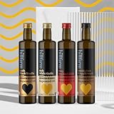 Hillfarm Infused Oil Collection - 4 x 250ml | Flavoured Oils for Cooking Gift Set, for Dressing & Dipping | Low in Saturated Fat | High in Omega 3 | Chilli, Garlic, Truffle & Smoked Rapeseed Oil