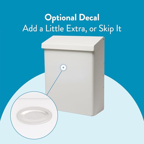Architectural Mailboxes Designer Galvanized Steel, Locking Wall Mount Mailbox, White with Satin Nickel by ARCHITECTURAL MAILBOXES - Image 5