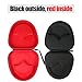 co2CREA Hard Travel Case Replacement for Silensys E7 / Meidong E7B Active Noise Cancelling Bluetooth Headphones (Black Case + Internal Red)