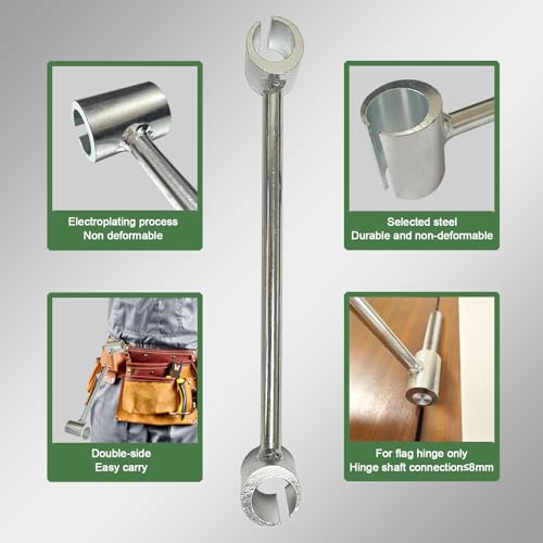 Image of Door Hinge Adjustment Tool, Hinges Gap Adjusting Wrench, Repair Spanner, Door Hinge Cut Out Tool for Flag Hinge, Perfect for Precise Door Alignment (14mm-18mm)
