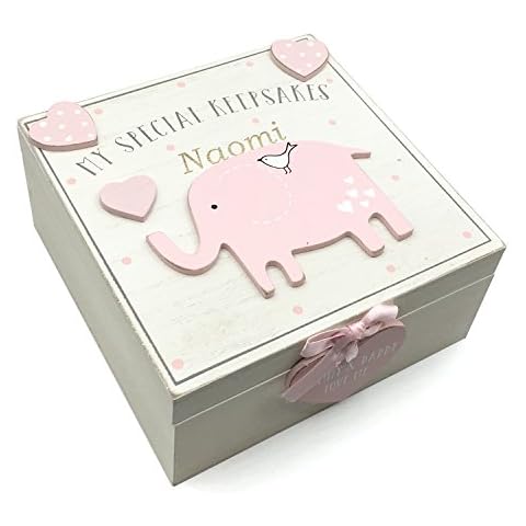 Personalised Wooden Keepsake Box for Baby Girl Cover