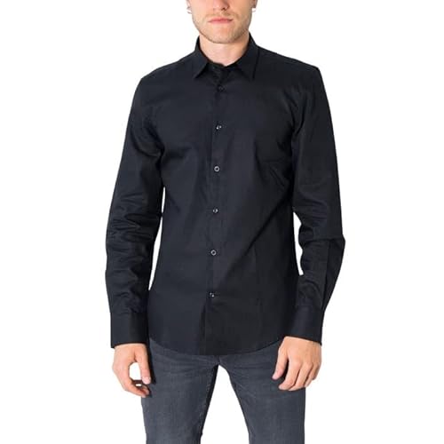 Antony Morato MMSL00628-FA400079 Camicia Uomo Nero...