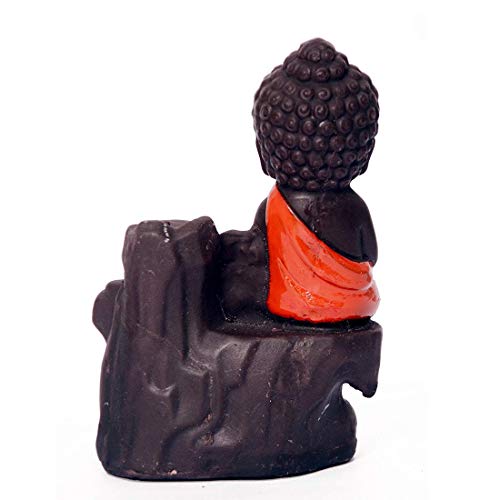 Porte-encens conique Bouddha en polyrésine aux finitions soignées