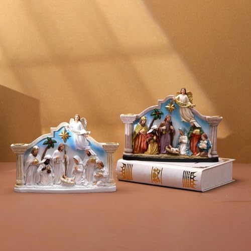 Crèche de Noël incassable en résine pour protéger votre décoration intérieure - 5
