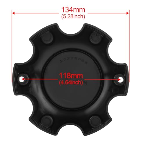 Cache-moyeux de roue noirs 134 mm avec fixation stable pour jantes de modification automobile