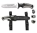 Albainox 32337. Cuchillo Submarinismo Octopus. Negro. Mango ABS y Goma. Herramienta para Caza, Pesca, Camping, Outdoor, Supervivencia y Bushcraft