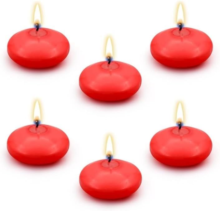 fenomen floating Candles (Pack of 30pc) Unscented candle,dripples, Dinner Candles for Decor, Events,spa | with Cotton Wicks candles pack | 2-3 Hours Burn Time RED natural (pack of 30)