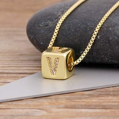 DIY Alphabet Cube Pendant Necklace 