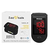 Zacurate 500DL-M Medical Prescription Pulse Oximeter Fingertip, Blood Oxygen Saturation (SpO2) Monitor, Professional Healthcare Use, Black