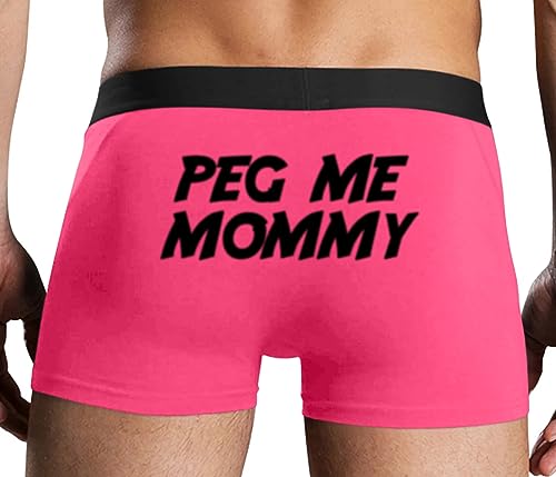 Knaughty Knickers Peg Me Mommy Sissy Boi Anal Fuck Toy Mens Pink Trunk Boxer Briefs