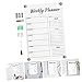 Angoily 1set Erasable Memo Board for Weekly Planning Writing Display Board Push and Whiteboard Marker for Home Office School Events