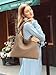 Large Woven Tote Bag for Women with Purse Fashion Shoulder Hobo Underarm Bags Woven Soft Vegan Leather Handbag, Apricot