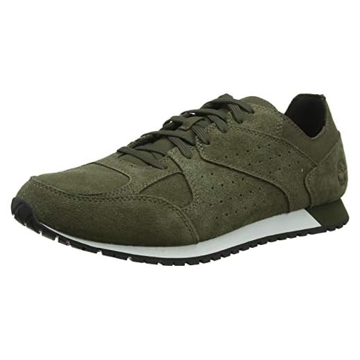 Timberland Lufkin Oxford, Zapatillas Bajas para Hombre, Verde (Dark Green Suede), 43 EU