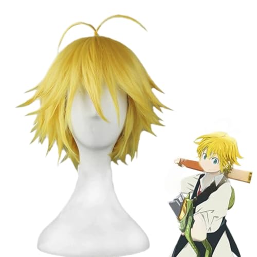 LuckMX Halloween Cosplay wig compatible with The Seven Deadly Sins Meliodas