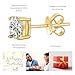 925 Sterling Silver Handmade Stud Earrings - 2Ct (1Ct x 2) Cubic Zirconia, KOSUWO 14K Gold Plated Stud Earrings for Women Men Girls (14K Gold)