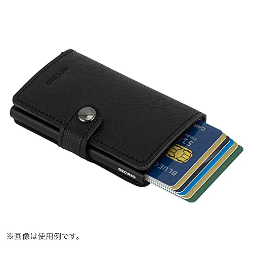 SECRID - Men Mini Wallet Genuine Original Leather RFID Safe Card Case for max 12 cards (Crisple Black)3