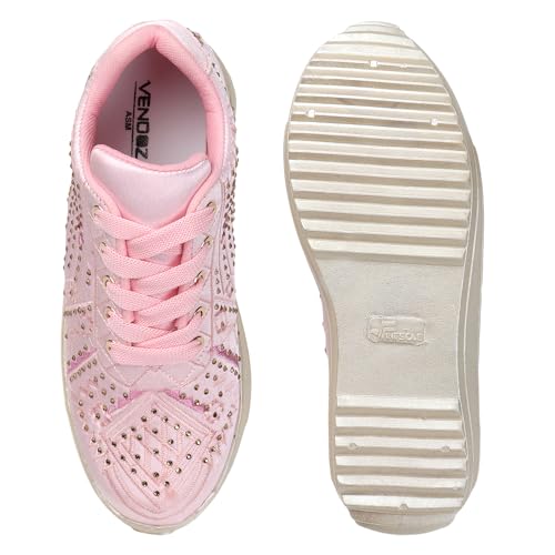 Image of Vendoz Women Wedding Party Golden Sneakers