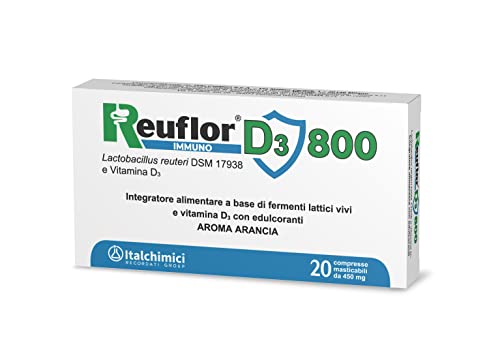 Reuflor Immuno D3 800 compresse, Integratore con Fermenti Lattici e Vitamina D3