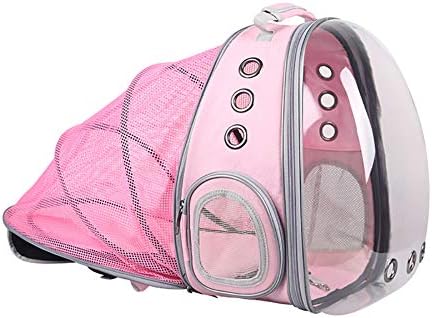 ZISITA Expandable Pet Bubble Backpack, Foldable Transparent Panoramic Cat Carrier with 9 Venting Hole Breathable Portable Pet Carrier Backpack Travel Space