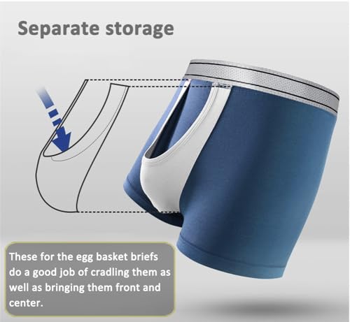 Mens Separated Trunks Bulge Pouch Underwear Boxers Briefs Breathable Modal Functional Pants2