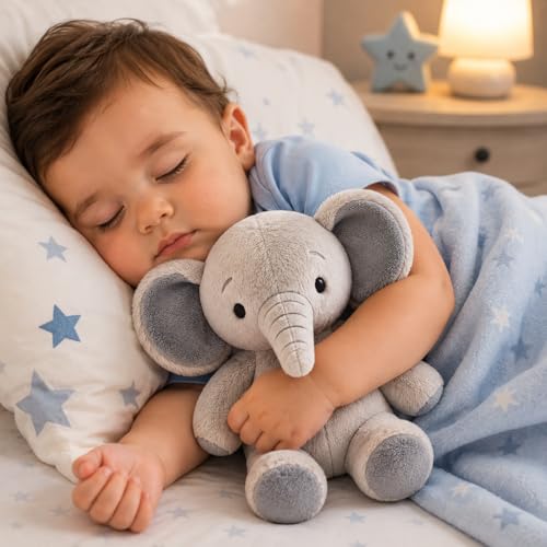 Image of AVSHUB Elephant Plush Soft Toy 20 cm | Cute Stuffed Animal Teddy for Kids & Babies | Ultra Soft Cuddly Hugging Toy for Playtime, Nursery Decor & Birthday Gift | Grey
