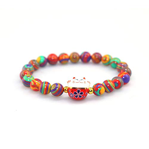 Bracelet Bracelet de la Femme Obsidienne élastique Bracelet Corde Pierre Naturelle Bracelet de...