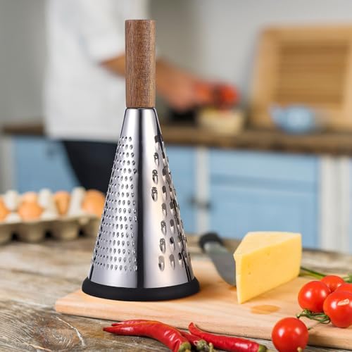Rallador de queso cónico de acero inoxidable con mango miniatura 5