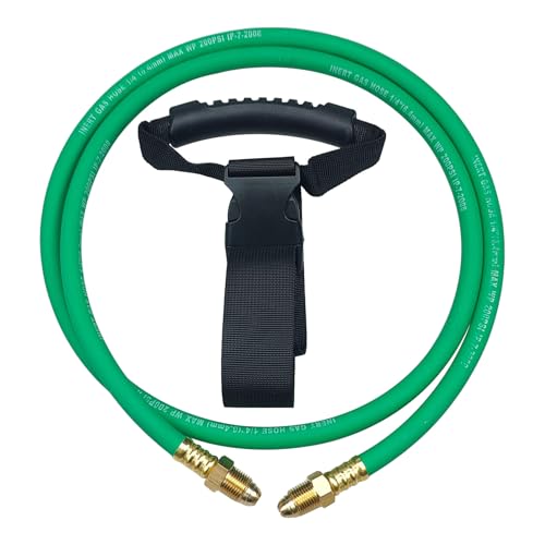 5FT Argon Gas Hose Inert Gas Welding Hoses for MIG/TIG Welding Regulator Argon/CO2 Flowmeter Regulator Hose 5/8 UNF-18RH NPT Fittings Welding Accessories for MIG/TIG Welder