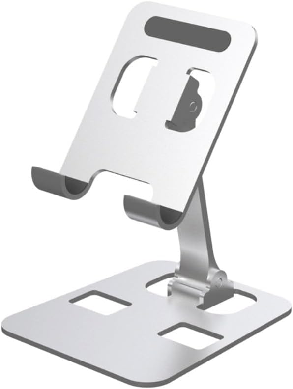 All Metal Aluminum Alloy Desktop Phone Stand, Flat Lazy Folding