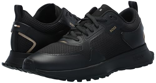 Image of BOSS Men's Big Logo Mesh Mix Lace Up Sneaker