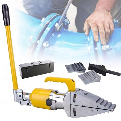 Qiokoith Flange Spreader with Iron Box, Integral Manual Hydraulic Flange Splitter, Wedge Separator Spreading Tool, for Inspection, Valve Replacement