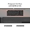Keychron V5 Max Custom Wireless Mechanical Gaming Keyboard with Number Pad, 96% Layout QMK/VIA 2.4 GHz/Bluetooth 5.1/Wired, RGB Backlit Hot-Swappable Gateron Banana Switch for Mac Windows Linux