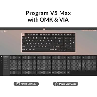 Keychron V5 Max Custom Wireless Mechanical Gaming Keyboard with Number Pad, 96% Layout QMK/VIA 2.4 GHz/Bluetooth 5.1/Wired, RGB Backlit Hot-Swappable Gateron Banana Switch for Mac Windows Linux