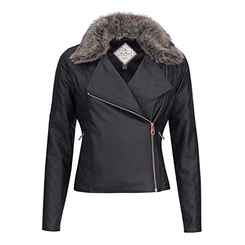 Jack Murphy Sam Faux Fur Jacket 10 Black