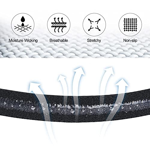 URAQT Sport Headbands, 9 Pcs Elastic Non-Slip Silicone Running Headband - Image 4