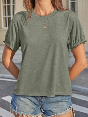 Image of UNCLECAT Women's Short Sleeve T Shirts Trendy Crew Neck Tops Basic Tee | Summer Fall,Boho Tops, Summer Outfits,Casual,Workout Gym Clothes,Fashion Clothing