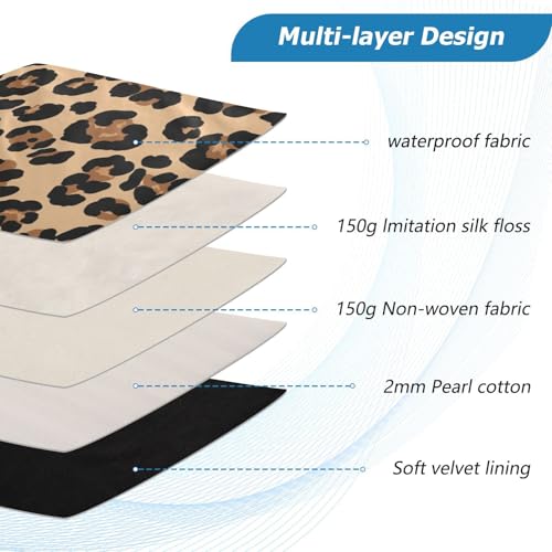 Funda para portátil 14 pulgadas leopardo marrón con cremallera miniatura 4